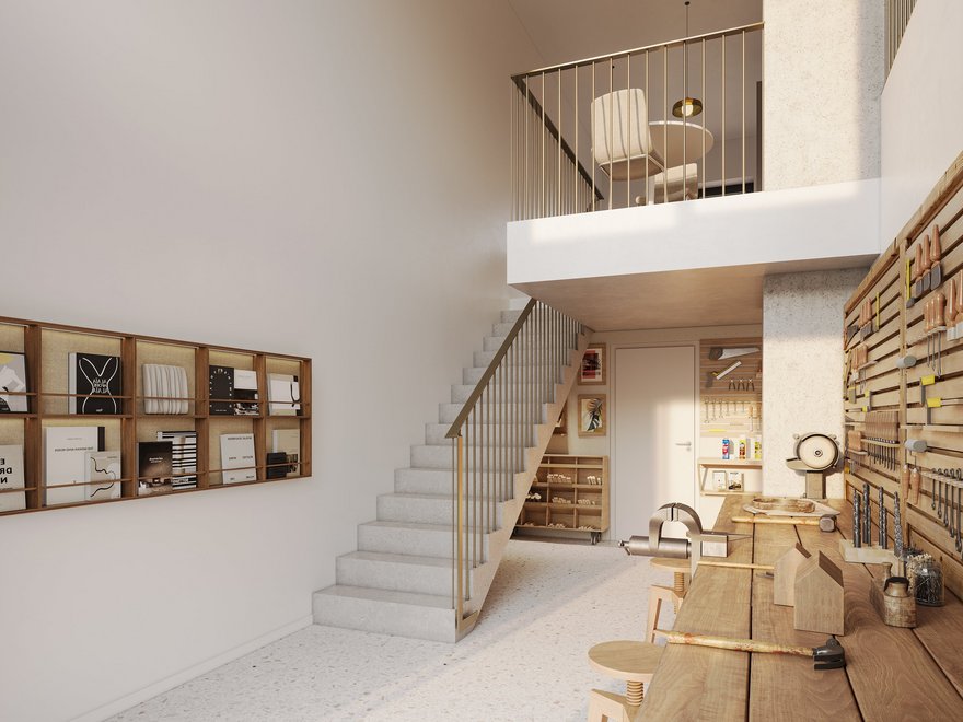 Visualisierung Atelierwohnung Baufeld 4A - VILLAGE IM DRITTEN