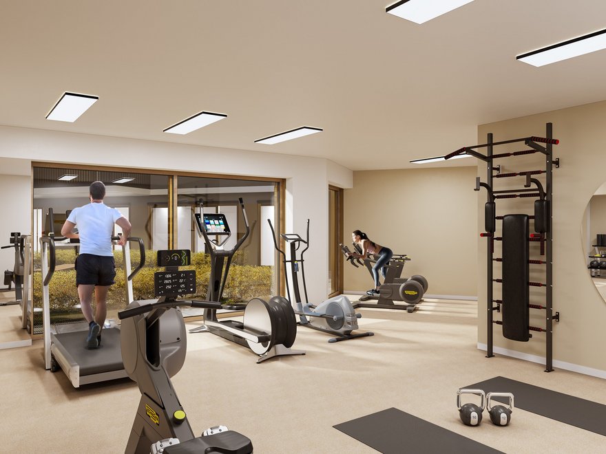 Visualisierung Fitnessraum VIEW HOMES
