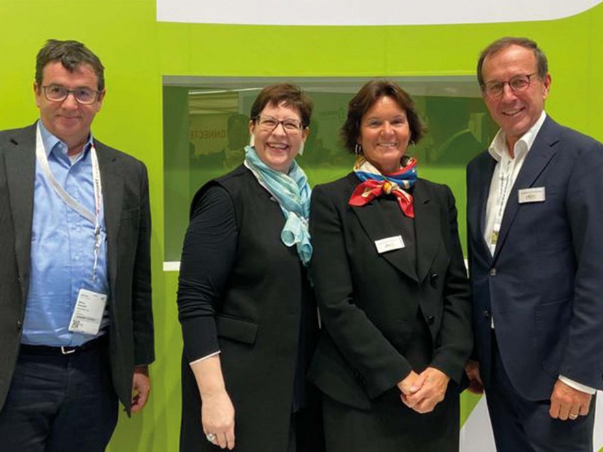 Markus Neurauter (Aufsichtsrat BIG), Christine Marek (Stv. Vorsitzende Aufsichtsrat BIG), Christine Catasta (Vorsitzende Aufsichtsrat ARE & BIG), Wolfgang Gleissner (Geschäftsführer ARE)