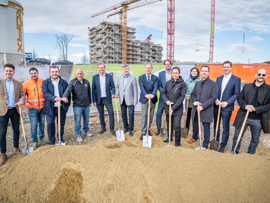 Spatenstich Baufeld 4A - Projektteams