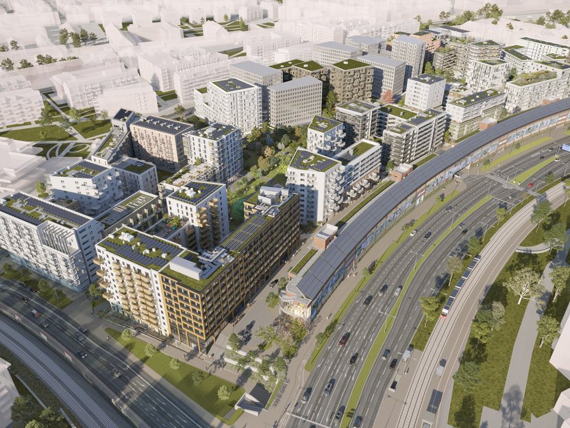 VILLAGE IM DRITTEN Visualisierung des Gesamtquartiers