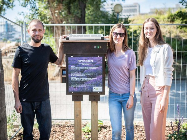 VILLAGE IM DRITTEN - Hummelburg - Stefan Peifer (Nachhaltigkeitsprojekt Wildbiene), Alexandra Tryfoniuk, Nita Ljatifi (beide ARE) - © Stefan Seelig VILLAGE IM DRITTEN - Hummelburg - Stefan Peifer (Nachhaltigkeitsprojekt Wildbiene), Alexandra Tryfoniuk, Nita Ljatifi (beide ARE)