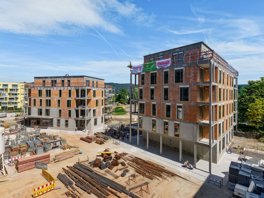 Baustelle Derfflingerstraße, Rohbau Bauteil 2 und 3