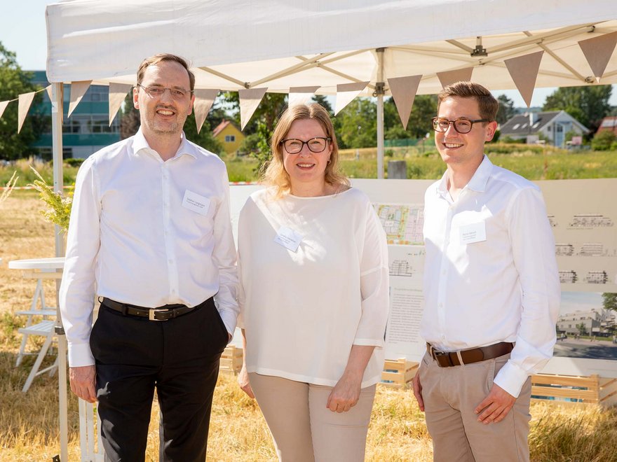 Projektverantwortliche Stephan Langmann (ÖSW), Cornelia Oberlehner, Martin Nikisch (ARE)