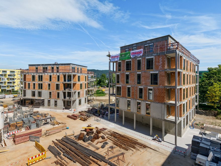 Baustelle Derfflingerstraße, Rohbau Bauteil 2 und 3