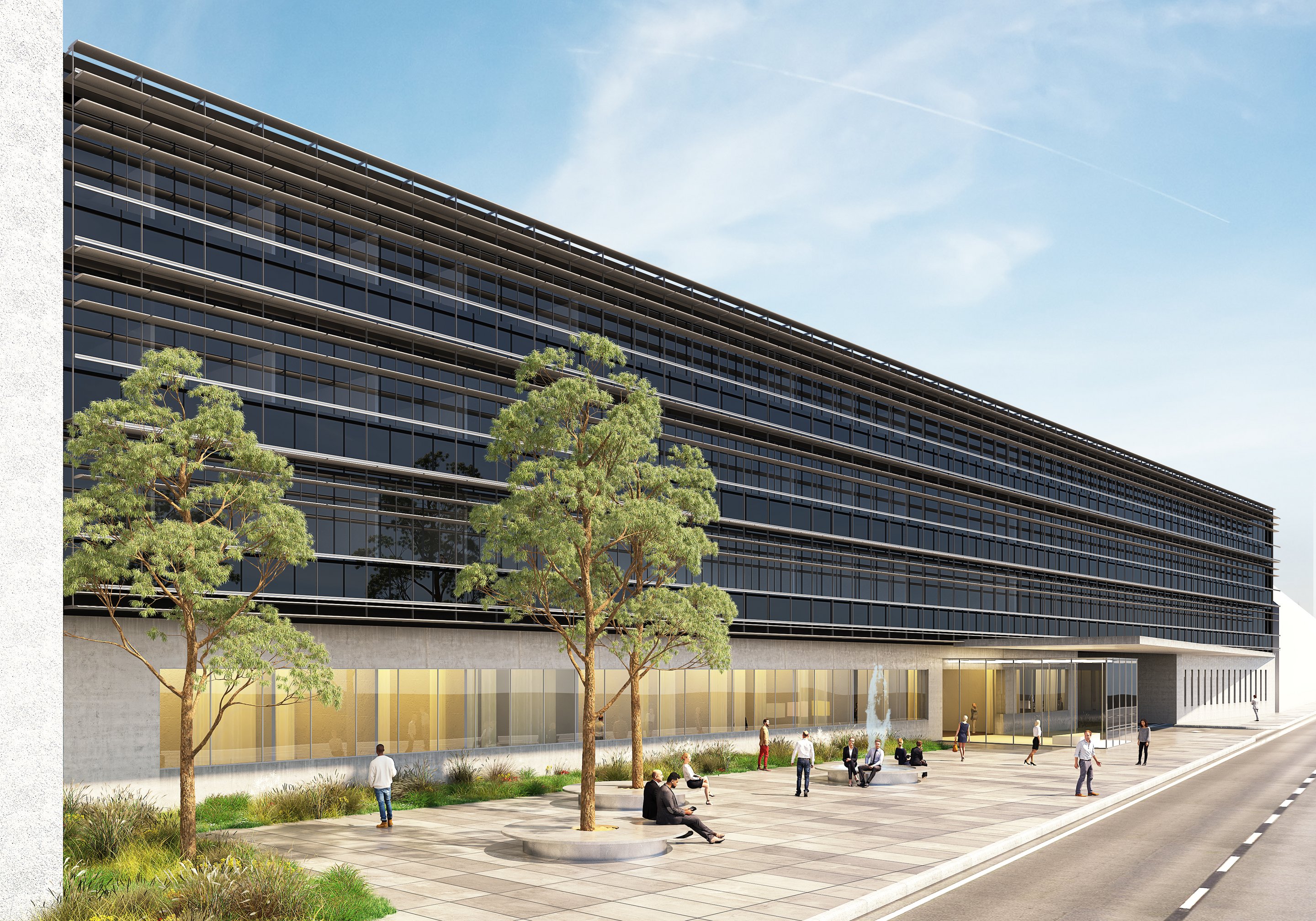 Sicherheitszentrum Tirol Visualisierung - © ARGE Geiswinkler & Geiswinkler-Architekten ZT GmbH/HD Architekten Ziviltechniker Ges.m.b.H. Visualisierung des Sicherheitszentrum Tirol