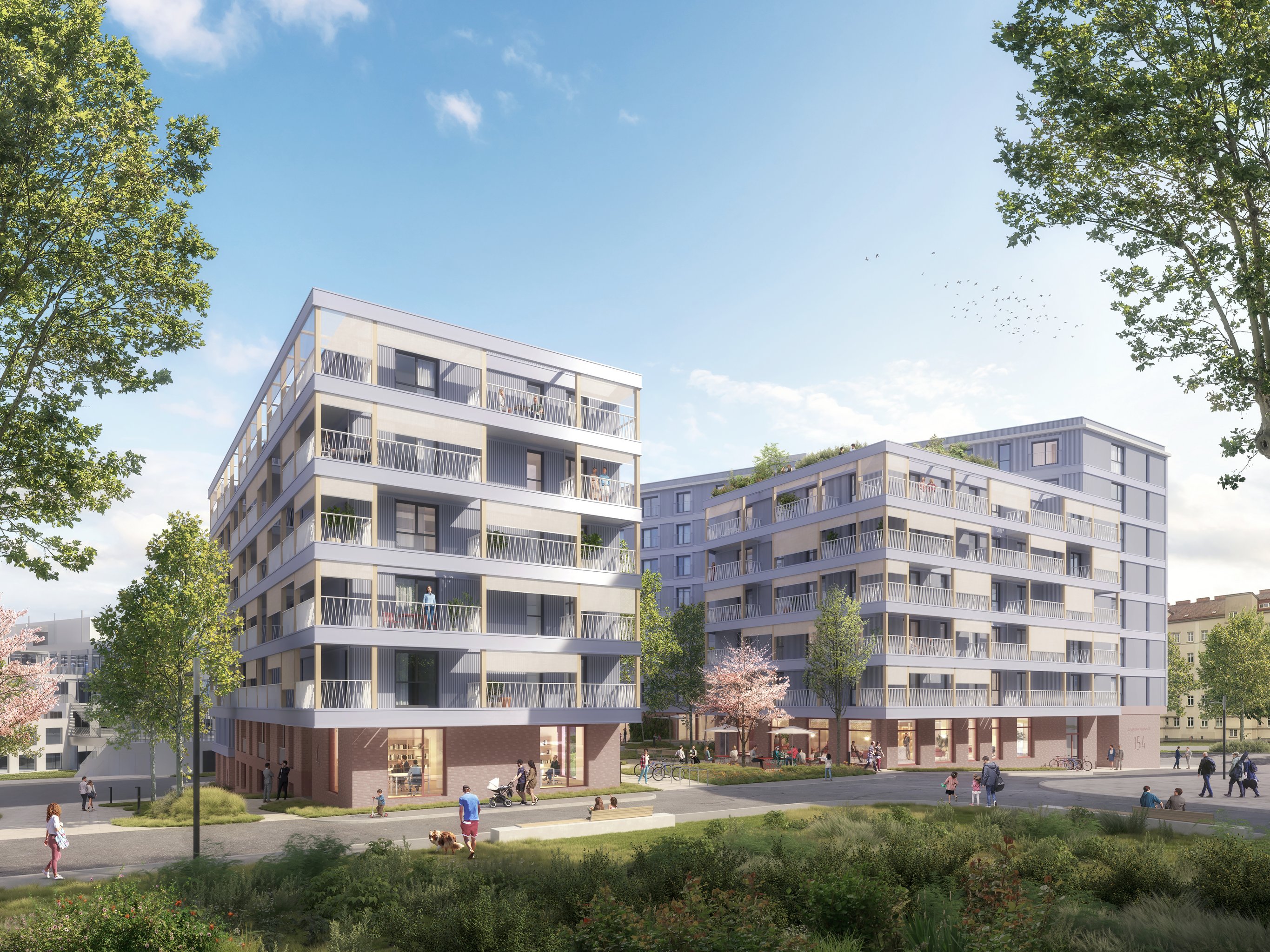 VILLAGE IM DRITTEN - Visualisierung Mietwohnungen Baufeld 3
